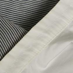 Chloe Blue/White Striped Linen Blend Long Sleeve Shirt M
