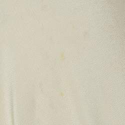 Pre Owned Chloe Cream Lace Trim Silk Blouse M