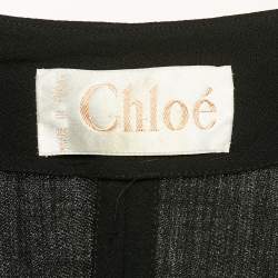 Chloe Vintage Black Cotton Blend Open Front Cape One Size