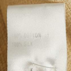 Pre Owned Chloe Cream Jute and Silk Sleeveless Mini Dress M