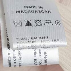 مملوكة مسبقًا Chloe Light Powder Pink Silk Crepe Flounce M