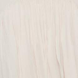 مملوكة مسبقًا Chloe Light Powder Pink Silk Crepe Flounce M