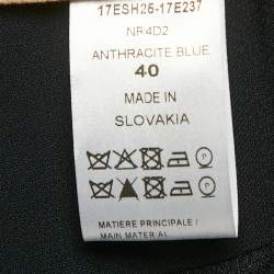 Chloe Anthracite Blue Crepe Bow Tie Detail Shorts M