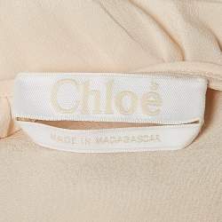 Pre Owned Chloé Pinky Nude Silk Camisole Top S