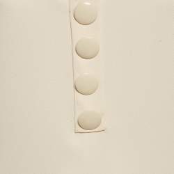 Chloe Cream Silk Blend Crepe Button Detail Maxi Dress M