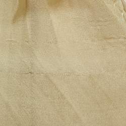 Chloe Beige Silk Pleated Maxi Dress S