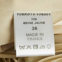 Chloe Beige Silk Pleated Maxi Dress S