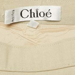 Chloé Vintage Cream Cotton Pencil Skirt S