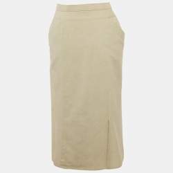 Chloé Vintage Cream Cotton Pencil Skirt S