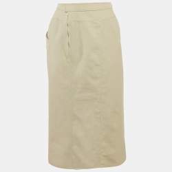 Chloé Vintage Cream Cotton Pencil Skirt S