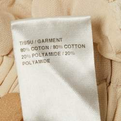 Pre Owned Chloe Off-White Floral Lace Applique Detail Belted Midi Skirt M