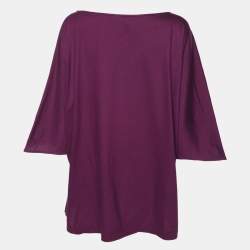 مملوكة مسبقًا Chloe Purple Cotton T-Shirt L