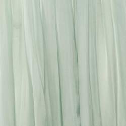 Chloe Light Green Silk Sheer Midi Dress S
