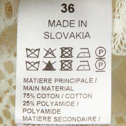 Pre Owned Chloe Iconic White Lace Asymmetric Long Dress S