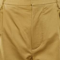 Chloe Beige Gabardine Cotton Patch Detail Trousers M
