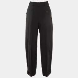Chloé Black Crepe Pocket Detail Tapered Trousers S