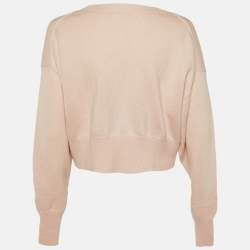 Chloe Shadow Pink Cashmere Blend Crop Sweater S