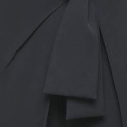 Chloe Black Crepe Tie-Up Waist Detail Trousers L