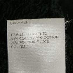 Chloe Black Crochet and Cashmere Cardigan L