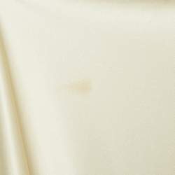 Pre Owned Chloe Cream Satin Stud Detail Sleeveless Midi Dress M