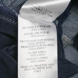Chloé Blue Denim Flared Basque Cap-Sleeve Midi Dress S