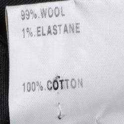 Pre Owned Chloe Black Wool Wide Leg Trousers L