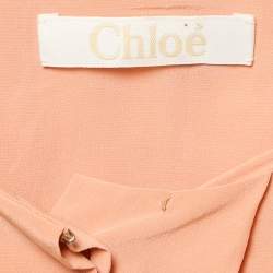 Chloé Pink Silk Pleated Top M