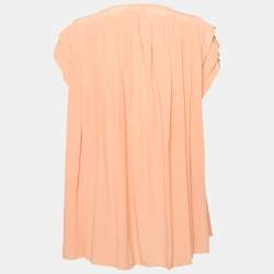 Chloé Pink Silk Pleated Top M