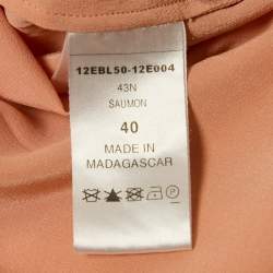 Chloé Pink Silk Pleated Top M