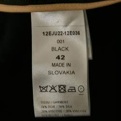 Chloé Black Silk Pleated Short Skirt L