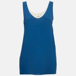 Chloé Blue Silk Tank Top L
