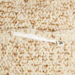Chloé Cream Knit Fringed Cardigan M
