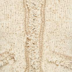 Chloé Cream Knit Fringed Cardigan M