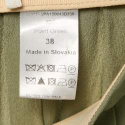 Chloe Plant Green Silk  Tulip Pants M