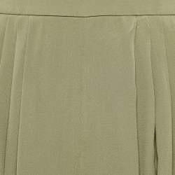 Chloe Plant Green Silk  Tulip Pants M
