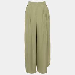 Chloe Plant Green Silk  Tulip Pants M