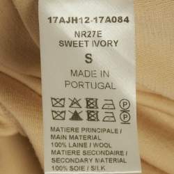 Chloé  Beige Wool Jersey Crew Neck Top S