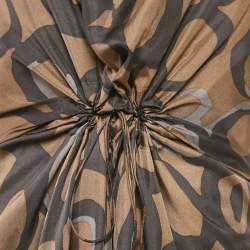 Chloe Green Printed Silk Knit Detail Strapless Short Dress M