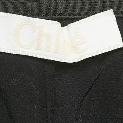 Chloé Black Silk Lace Trimmed Shorts S