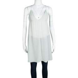 Pre Owned Chloe Faded Mint Green Silk Noodle Strap Camisole S