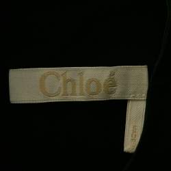 Chloé Black Brocade Puff Sleeve Top L