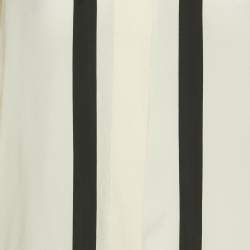 Chloe Cream Silk Chiffon Contrast Neck Detail Shirt M