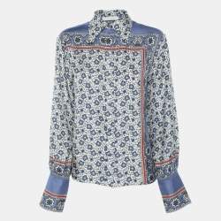 Chloé Multicolor Printed Silk Button Front Shirt S