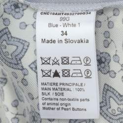 Chloé Multicolor Printed Silk Button Front Shirt S