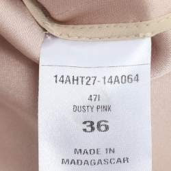 Chloe Beige Wool Blend Satin Top S