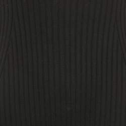 Pre Owned Chloé Black Rib Knit High Neck Flared Midi Dress XS