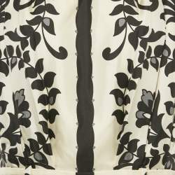 Pre Owned Chloe Black/White Printed Silk Sleeveless Knee-Length Dress M