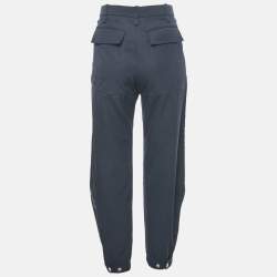 Pre Owned Chloé Navy Blue Gabardine Jogger Pants M
