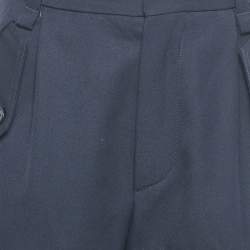 Pre Owned Chloé Navy Blue Gabardine Jogger Pants M