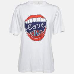 Chloe White Pop Art Print Cotton Crew Neck T-Shirt S